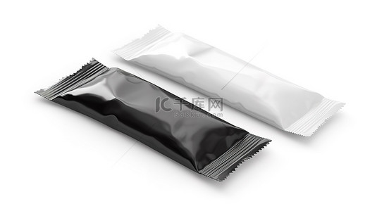 香囊袋背景图片_白色背景 3d 渲染上的单色糖棒香囊包