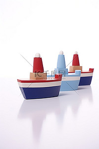 红白相间背景图片_蓝红白相间的玩具船