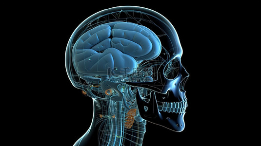 使用渲染生成分析脑断层扫描的人工智能机器人的 3D 模型