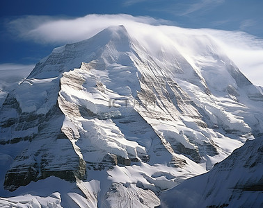 落基山背景图片_一座被雪覆盖的落基山