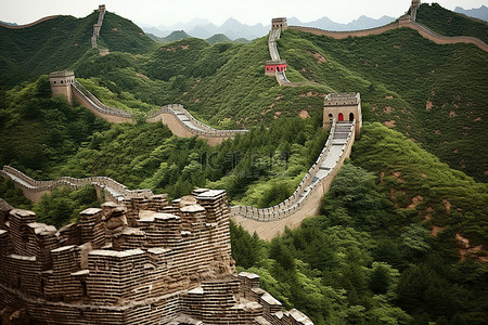 长城墙壁背景图片_中国的长城在北京