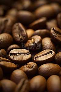 几个咖啡豆的特写