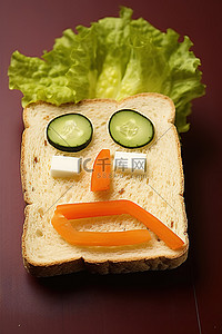微信表情包背景图片_用蔬菜和薯条制成的三明治