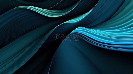 动态 3D 风格的蓝色和托斯卡颜色的抽象背景