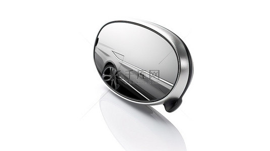 灰色车背景图片_3D 渲染中白色背景上隔离的时尚灰色车镜