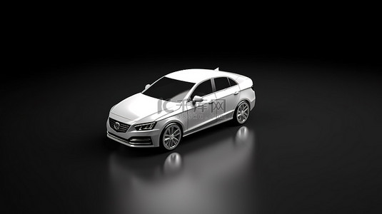 驾驶汽车背景图片_3d 渲染的白色汽车隔离在带纹理的背景上