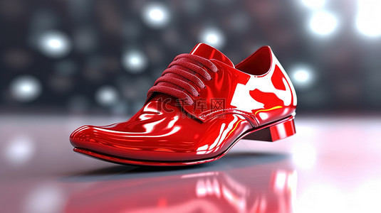 充满活力和创新的红鞋的令人惊叹的 3D 渲染