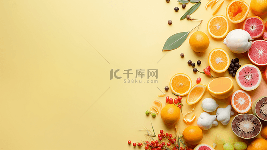 橘子背景背景图片_食物美食水果边框背景