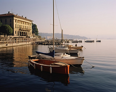 瑞士背景图片_有船只停靠在瑞士圣迪彼得罗瓦雷泽港的港口
