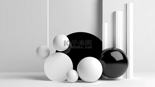 简约格背景图片_几何形状现代背景抽象 3d 球体的简约组合