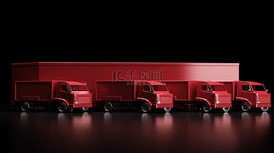 货车插图背景图片_电子商务运输概念卡车交付的 3D 插图