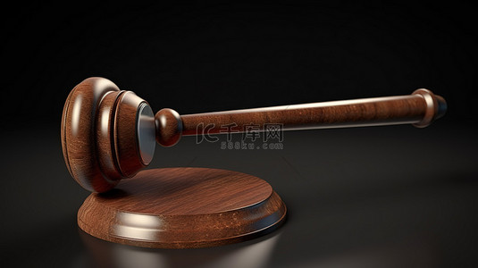法律锤背景图片_3d 法官锤木槌的前视图