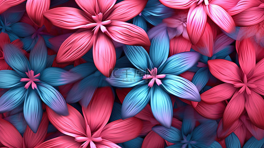 精美的花卉设计，令人惊叹的 3D 渲染
