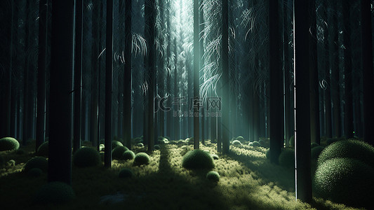 茂盛大树背景图片_森林树枝茂盛的树林