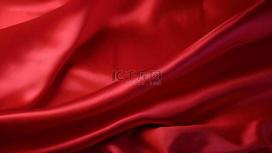 红绸布料背景图片_丝绸红色插画