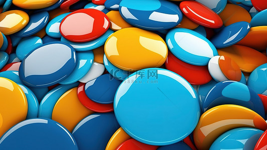 蓝光科技球背景图片_充满活力的圆形形状和纹理蓝色球体的 3D 描绘