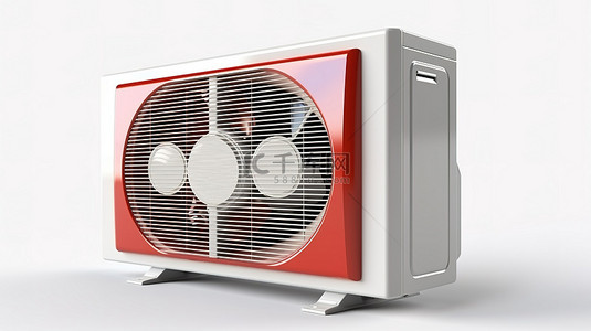 加金属背景图片_独立空调机组的 3D 插图