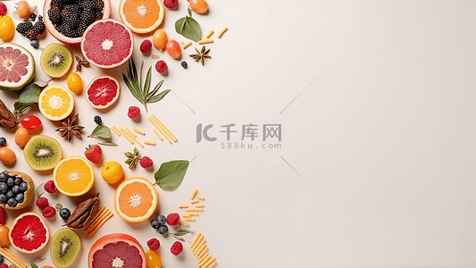 桑葚插画背景图片_食物水果美味插图边框