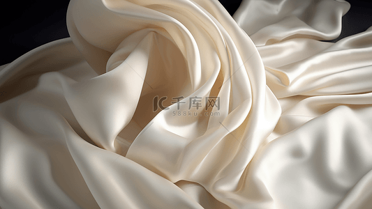 红绸装饰背景图片_丝绸白色纺织品绸缎背景
