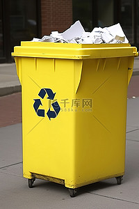 环保循环使用背景图片_纸张回收箱