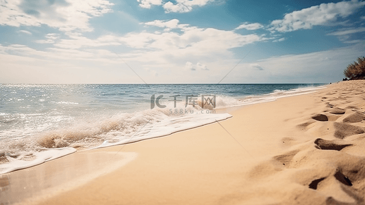 夏季假日背景图片_旅游海滩背景插图