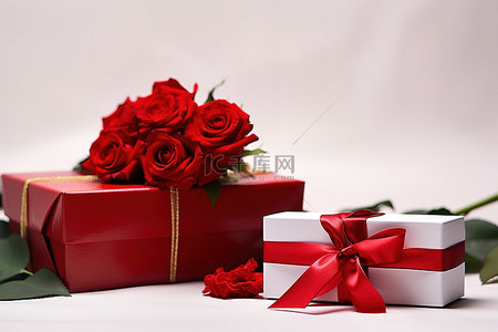 红玫瑰背景图片_礼盒红玫瑰套装