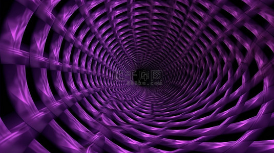 3d 渲染中令人着迷的紫色抽象网络错觉