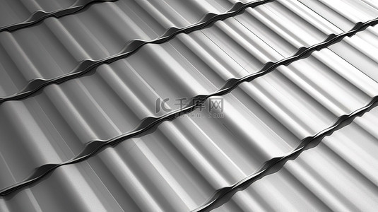 金属纤维屋顶纹理的耐用 3D 渲染，可实现最佳的防晒和防雨保护