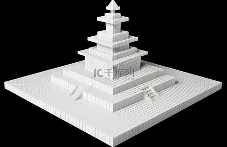 建筑材料背景图片_透明背景中桌子顶部的白色建筑材料