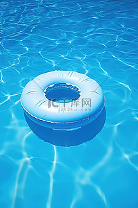 水环背景图片_游泳池中的浮环