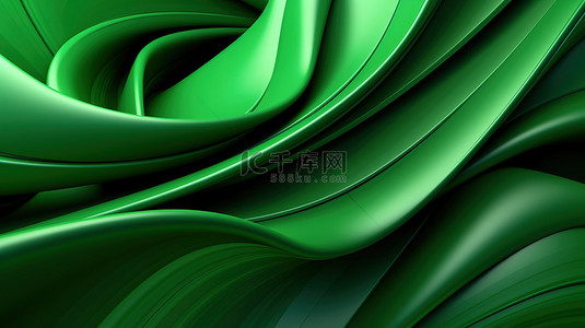 几何科技浅色背景图片_3d 渲染抽象绿色背景