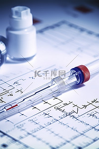 hpv疫苗背景图片_系统和注射器在纸上与医疗纸