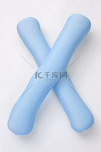 两个蓝色形状的硅胶法兰彼此叠置