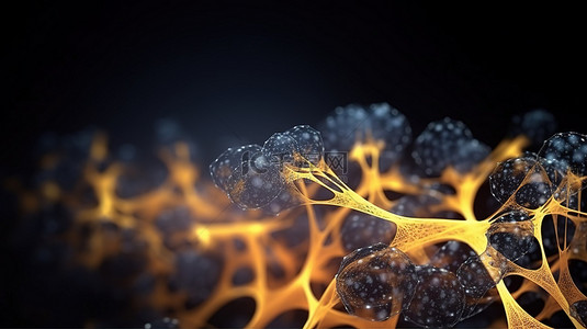 结构分子背景图片_具有互连粒子的结构网络的 3d 渲染