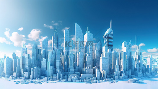 音乐主界面背景图片_城市景观 3D 渲染