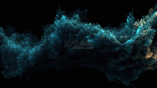 运动元素背景图片_运动中的混沌 3d 渲染中抽象分形粒子场的详细模拟
