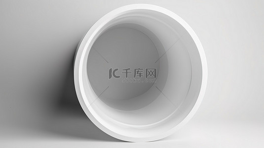 产品介绍牌背景图片_3d 渲染中空白圆筒框架的顶视图