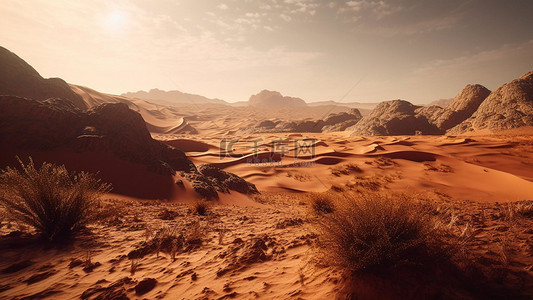 沙尘背景图片_热带沙漠沙尘写实