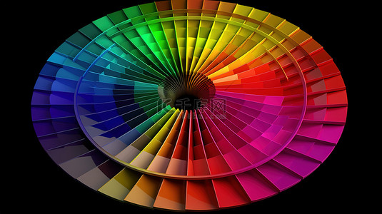 彩色多色背景图片_探索具有不同光圈的 3D 色轮 浏览我的作品集了解更多