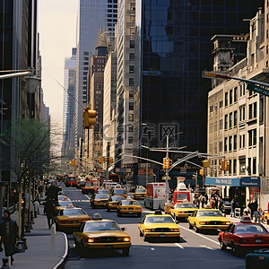 交通背景图片_曼哈顿中部