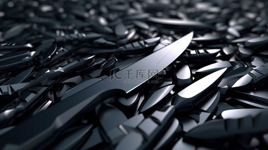 刀剑背景图片_当代刀抽象背景的 3d 渲染