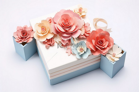 纸花婚礼展示礼盒