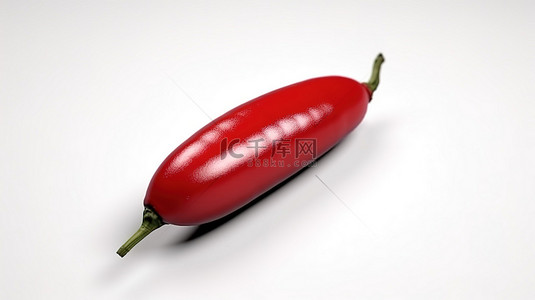 植物番茄背景图片_白色背景平面颜色的红色单色豌豆荚蔬菜的 3d 图标