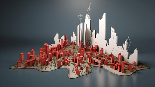 瑞士背景图片_3D 渲染信息图表描绘了瑞士的经济进步