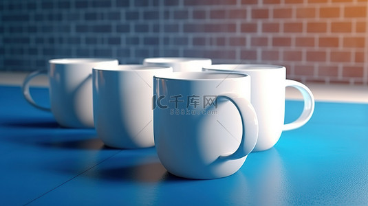 瓷咖啡杯子背景图片_令人惊叹的 3D 图像中晶莹剔透的咖啡杯