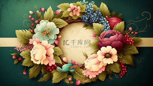 花卉海报背景图片_母亲节花束贺卡背景