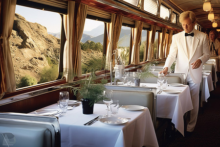 列车人背景图片_蒙特卡罗豪华列车的餐厅餐车
