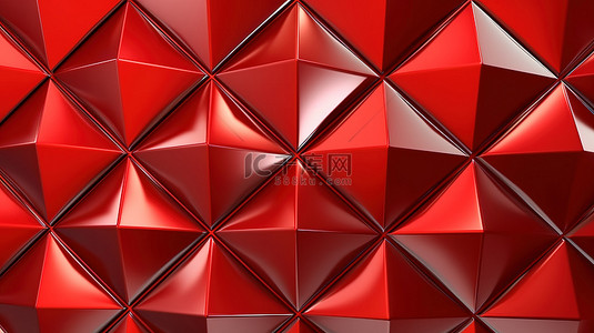 红墙背景纹理背景图片_3D 红色钻石墙非常适合背景或壁纸