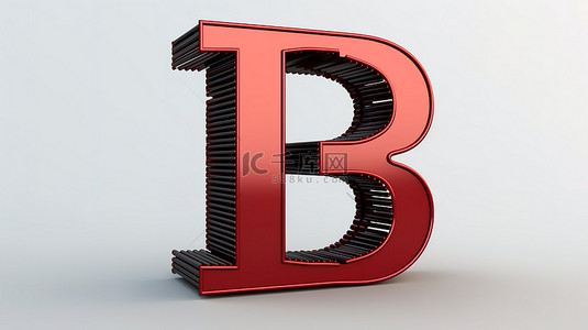 博茨瓦纳的普拉货币符号在醒目的红色 3D 渲染中