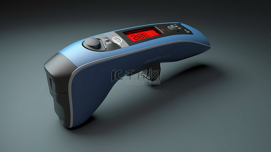 电子红外温度测量装置的 3d 插图